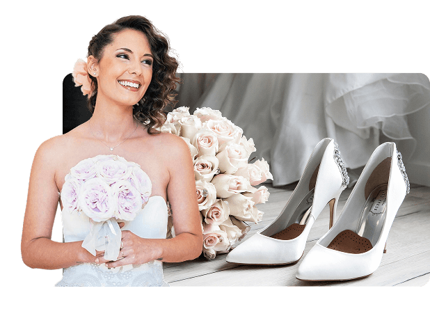 Bride and shoes